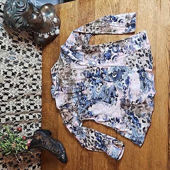 Soft Surroundings Long Sleeved Embellished Button Down Shirt - Picture 10 of 10